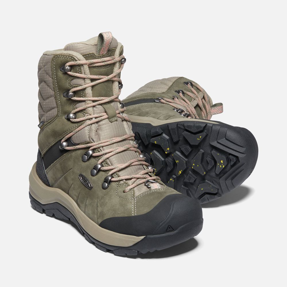 Botas de Seguridad Keen Mexico Verde Oliva - Mujer Revel Iv Altos Polar - UW0376894